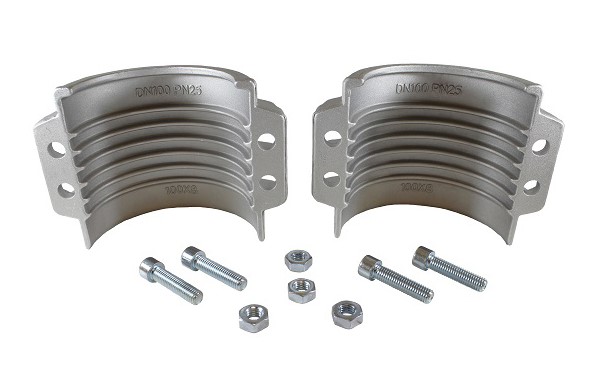 030 030995 ОБЖИМНОЙ ХОМУТ 114-119MM, DN100Х8, АЛЮМИН. СПЛАВ